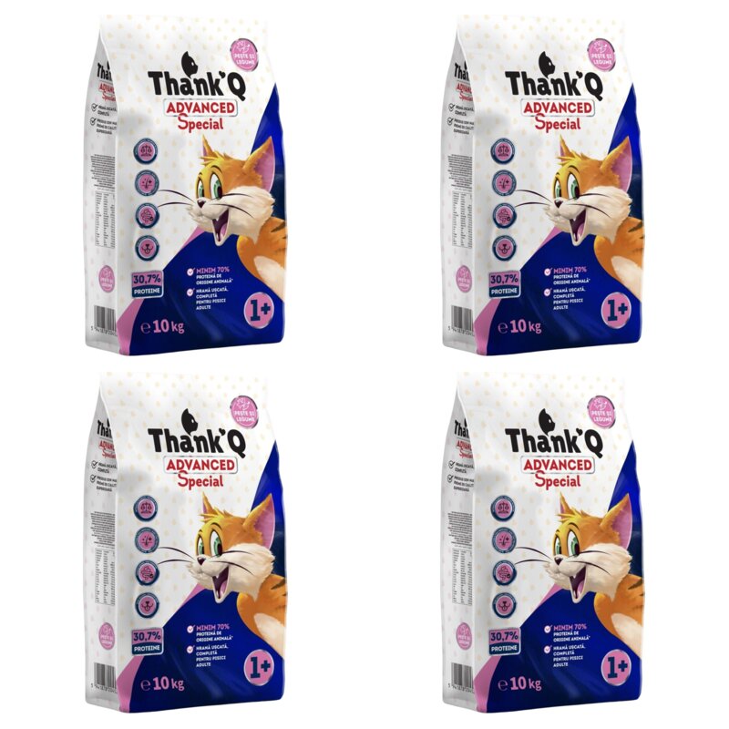 Karma dla kota THANK'Q Cat Advanced Special Ryba z warzywami 4 x 10 kg