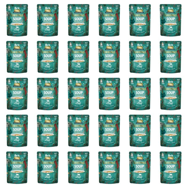 Karma dla kota BRIT CARE Cat Christmas Soup Beef 30 x 75 g