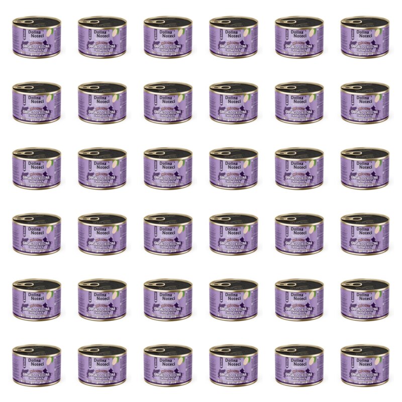 Karma dla kota DOLINA NOTECI Superfood Sandacz z cielęciną i morwą białą 36 x 185 g