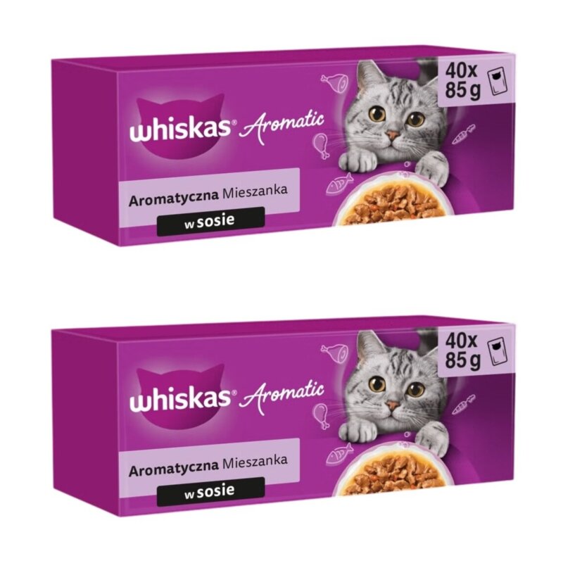 Karma dla kota WHISKAS Aromatyczna Mieszanka (80 x 85 g)