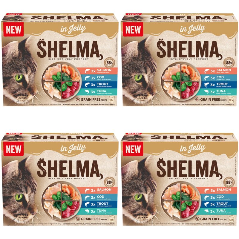 Karma dla kota SHELMA Mix Smaków 48 x 85 g