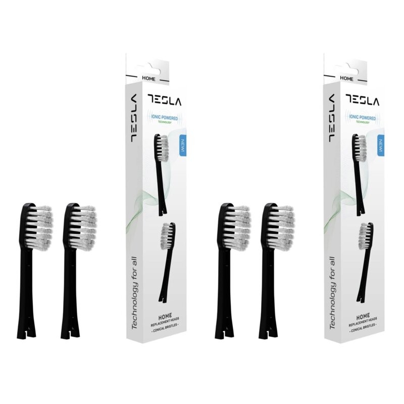 Oryginalna końcówka szczoteczki TESLA Home Premium Czarny (4 szt.) (Antybakteryjna)