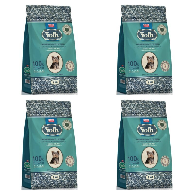 Karma dla psa FOLK Mini Mazurski gulasz z jelenia z burakami i żurawiną 4 x 7 kg