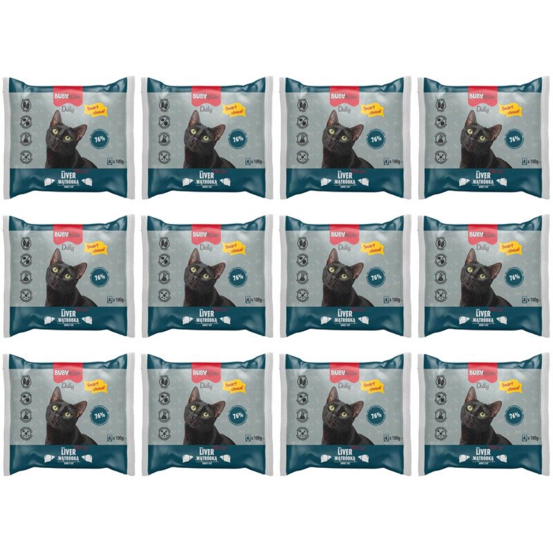 Karma dla kota BUBA BUBAlicious Daily Wątróbka 48 x 100 g