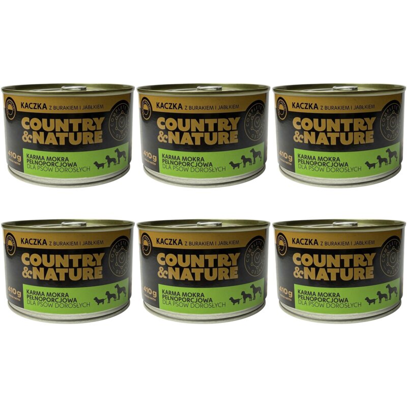 Karma dla psa COUNTRY & NATURE Kaczka z burakiem i jabłkiem 6 x 410 g