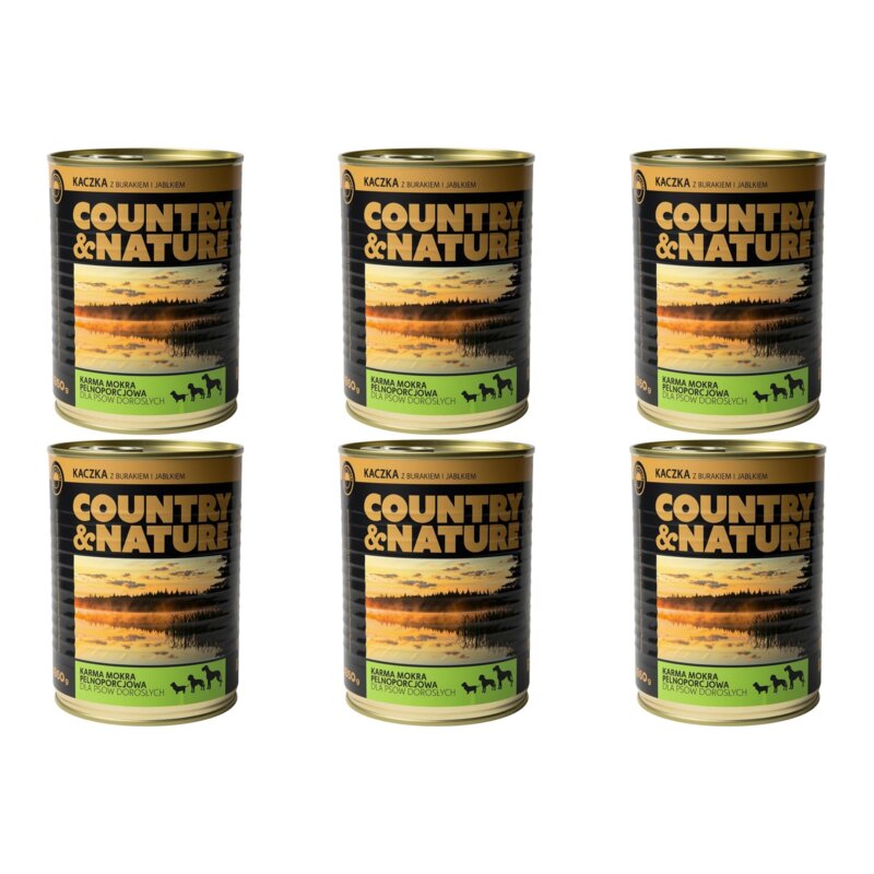 Karma dla psa COUNTRY & NATURE Kaczka z burakiem i jabłkiem 6 x 850 g