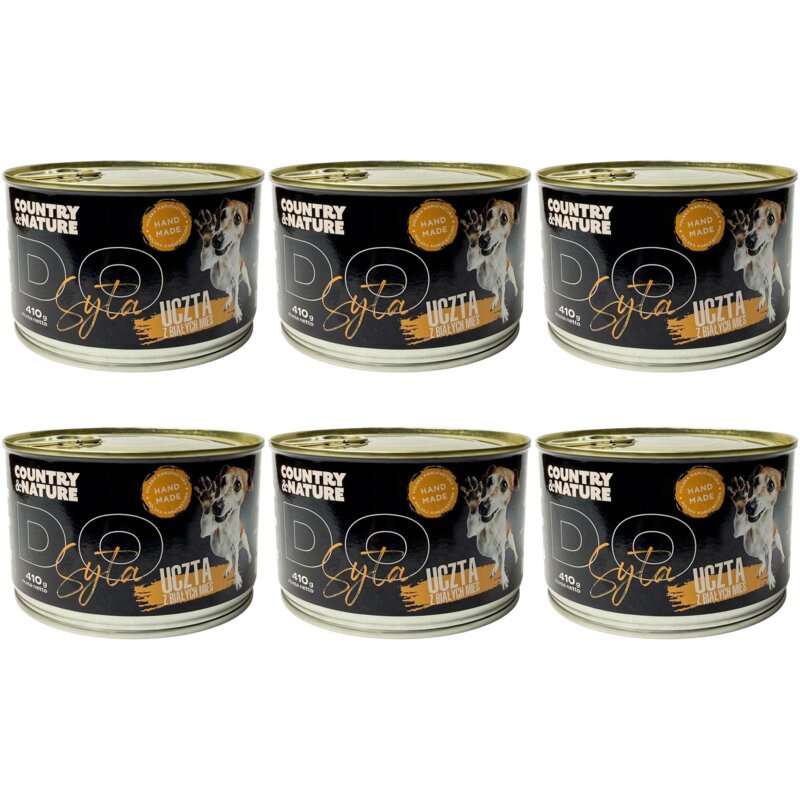 Karma dla psa COUNTRY & NATURE Do syta Uczta z białych mięs 6 x 410 g