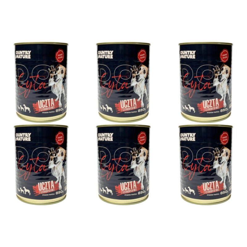 Karma dla psa COUNTRY & NATURE Do syta Uczta z czerwonych mięs 6 x 850 g
