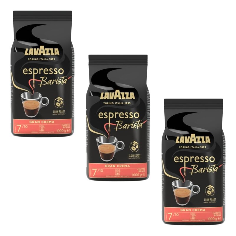 Kawa ziarnista LAVAZZA Caffe Espresso Barista Gran Crema 3 x 1 kg