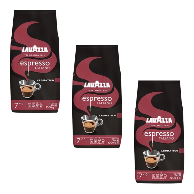 Kawa ziarnista LAVAZZA Espresso Italiano Aromatico Arabica 3 x 1 kg