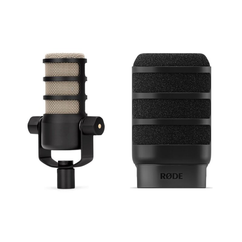 Mikrofon RODE PodMic Kardioidalny + Pop filtr RODE WS14 Czarny