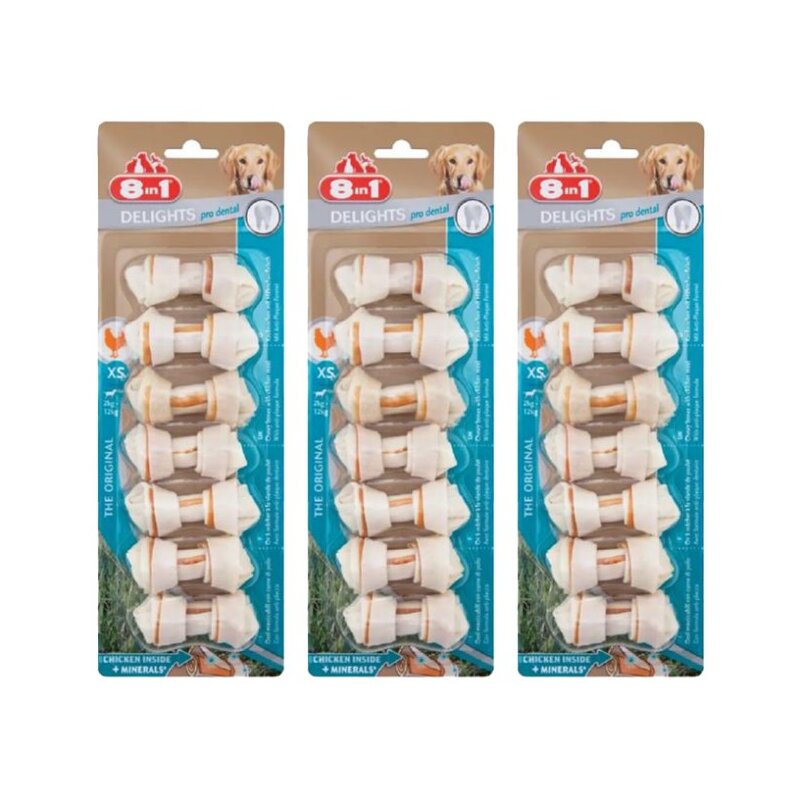 Przysmak dla psa 8IN1 Delights Pro Dental Bones XS (21 szt.) 3 x 84 g