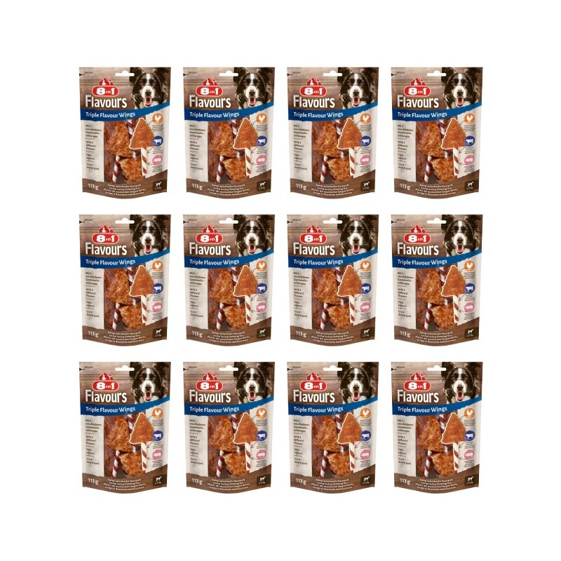 Przysmak dla psa 8IN1 Triple Flavour Wings (72 szt.)