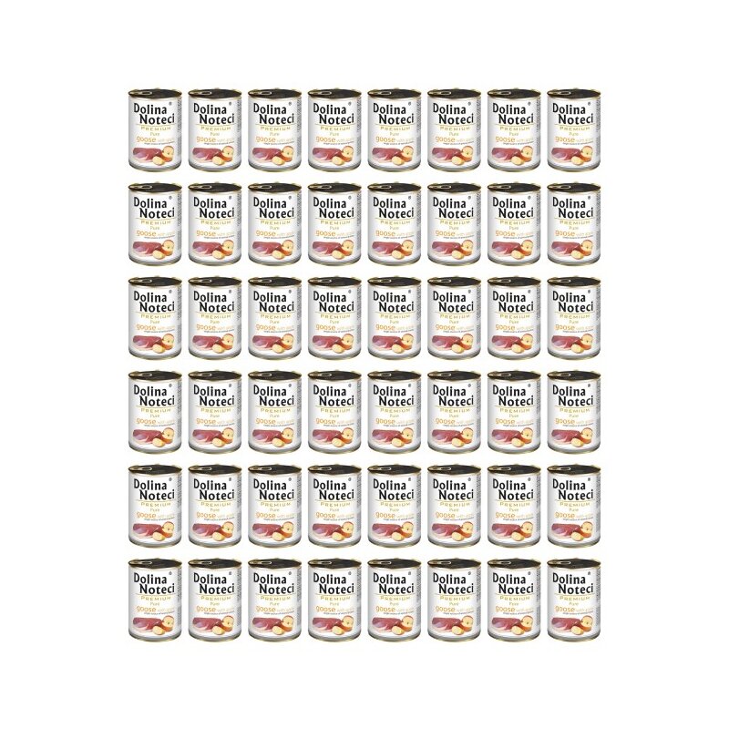 Karma dla psa DOLINA NOTECI Premium Pure bogata w gęś z jabłkiem 48 x 400 g