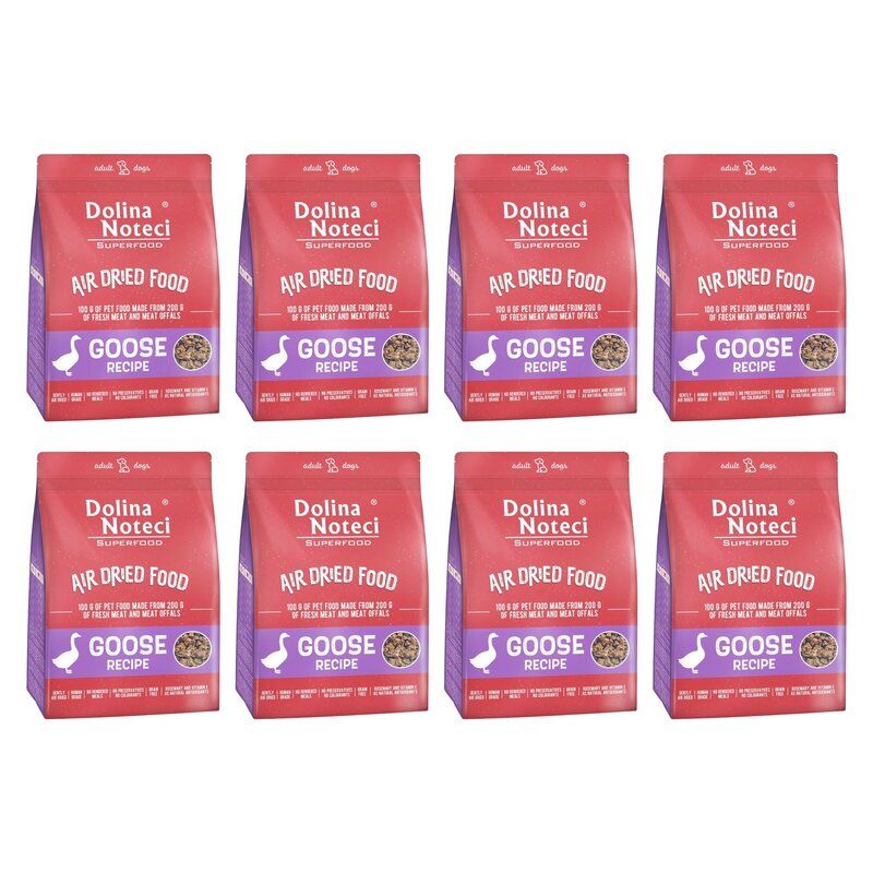 Karma dla psa suszona DOLINA NOTECI Superfood Danie z gęsi 8 x 1 kg