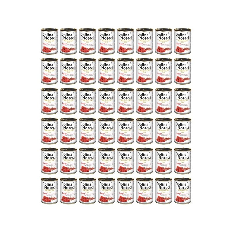 Karma dla psa DOLINA NOTECI Premium Pure bogata w wołowinę z ryżem 48 x 400 g