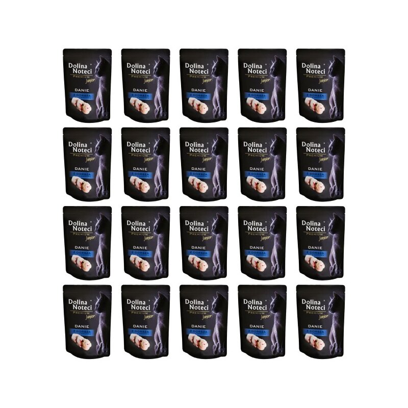 Karma dla kota DOLINA NOTECI Premium Junior Danie z dorsza z sardynką 20 x 85 g