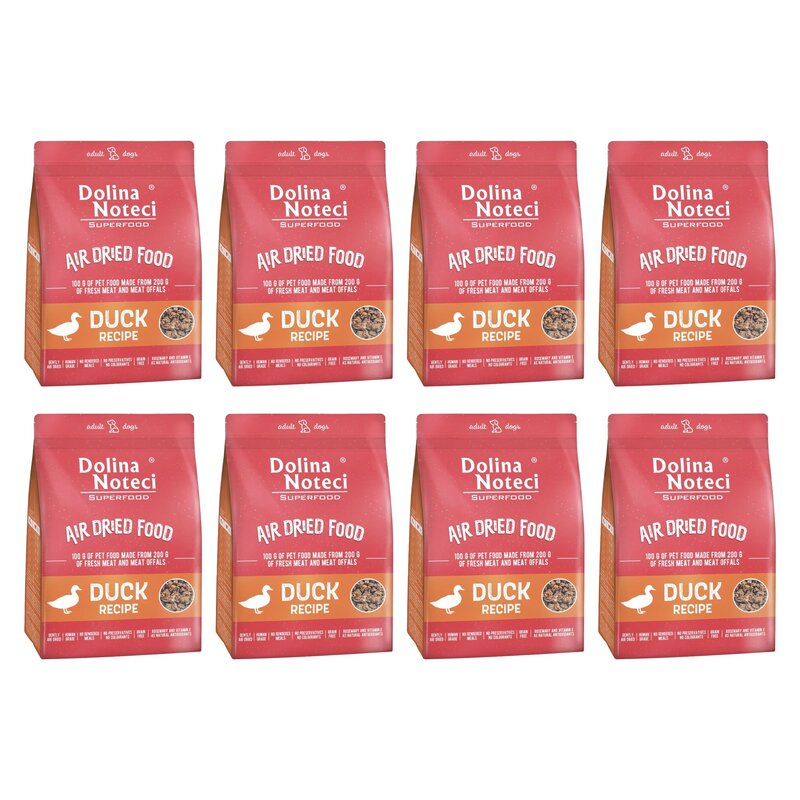 Karma dla psa suszona DOLINA NOTECI Superfood Danie z kaczki 8 x 1 kg
