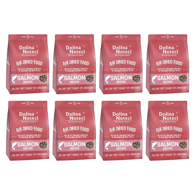 Karma dla psa suszona DOLINA NOTECI Superfood Danie z łososia 8 x 1 kg