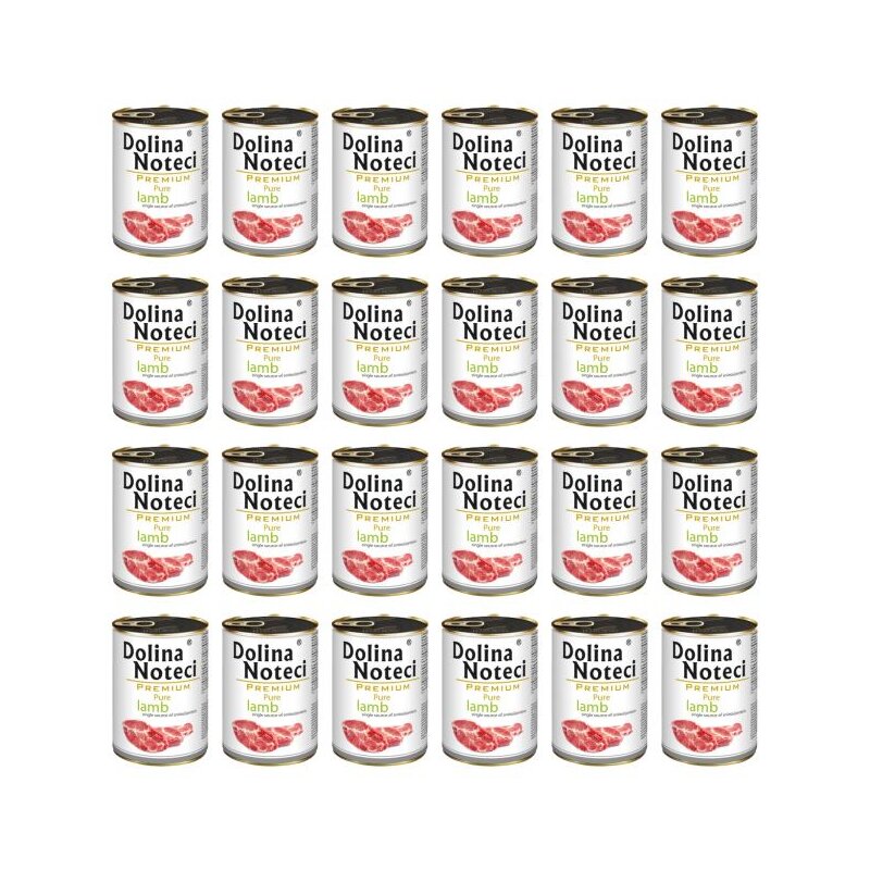 Karma dla psa DOLINA NOTECI Premium Pure bogata w jagnięcinę 24 x 400 g