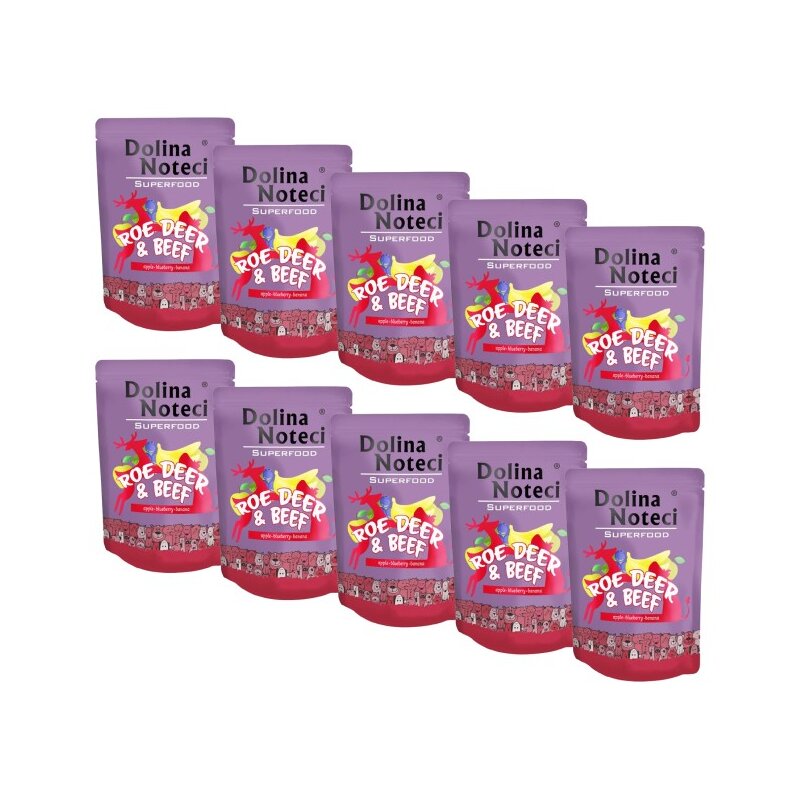 Karma dla psa DOLINA NOTECI Superfood z sarną i wołowiną 10 x 300 g