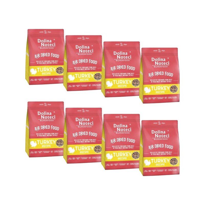 Karma dla psa suszona DOLINA NOTECI Superfood Danie z indyka 8 x 1 kg