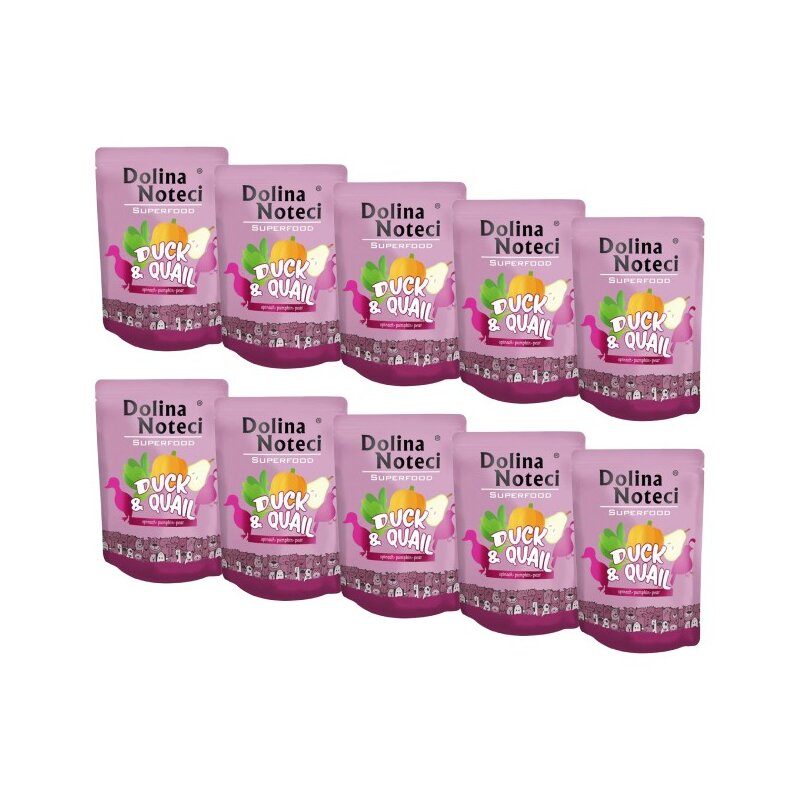 Karma dla psa DOLINA NOTECI Superfood z kaczką i przepiórką 10 x 300 g
