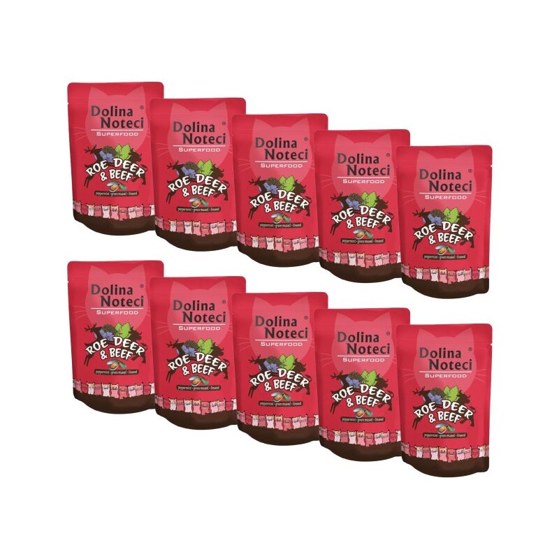 Karma dla kota DOLINA NOTECI Superfood z sarną i wołowiną 10 x 85 g