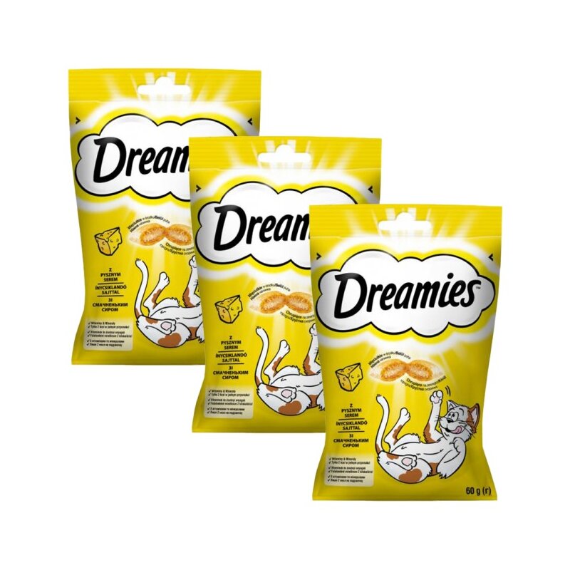 Przysmak dla kota DREAMIES Ser 3 x 60 g