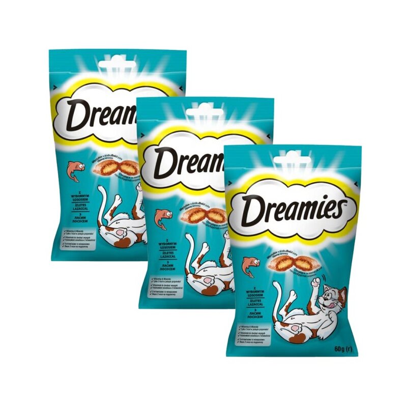 Przysmak dla kota DREAMIES Łosoś 3 x 60 g