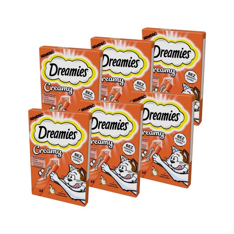 Przysmak dla kota DREAMIES Creamy Kurczak (24 x 10 g)