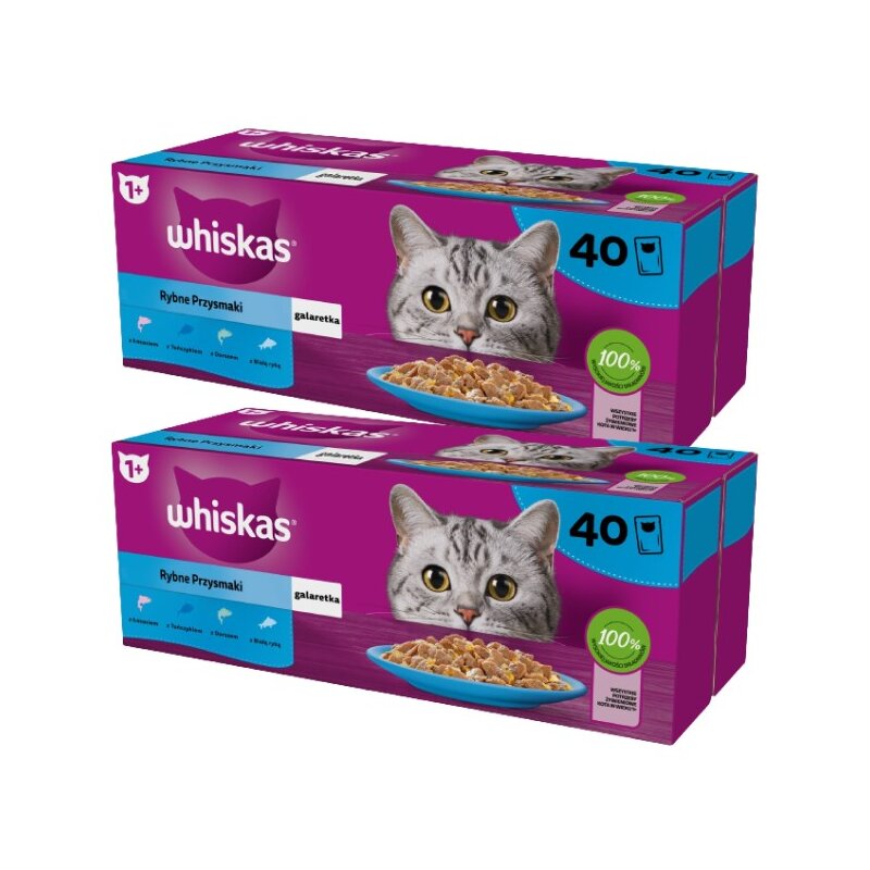 Karma dla kota WHISKAS Rybne Przysmaki (80 x 85 g)