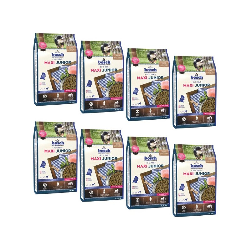 Karma dla psa BOSCH Maxi Junior Drób 8 x 3 kg
