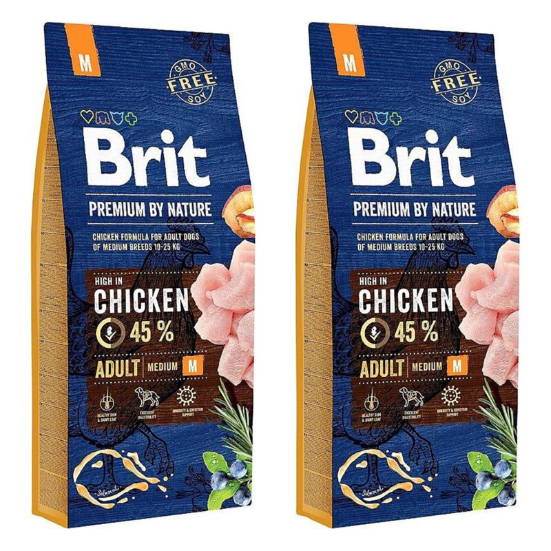 Karma dla psa BRIT Premium By Nature Kurczak 2 x 15 kg