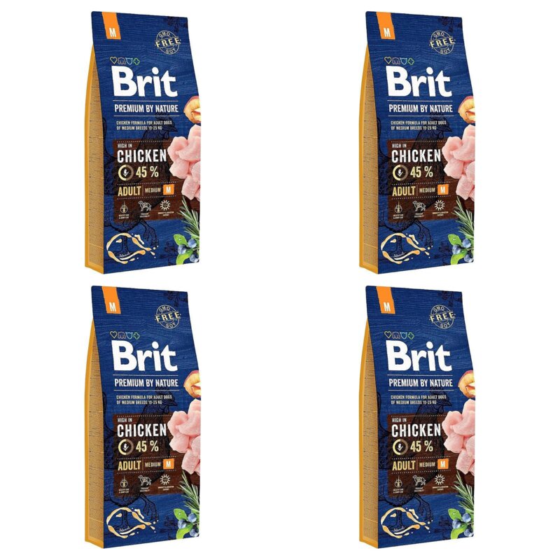 Karma dla psa BRIT Premium By Nature Kurczak 4 x 15 kg