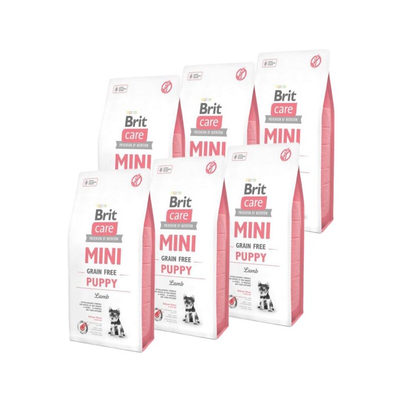 Karma dla psa BRIT Care Mini Junior Jagnięcina 6 x 2 kg