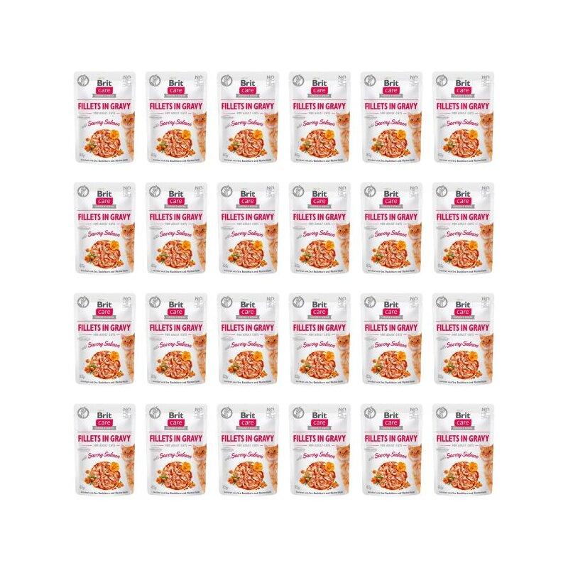 Karma dla kota BRIT Care Fillets In Gravy Łosoś 24 x 85 g