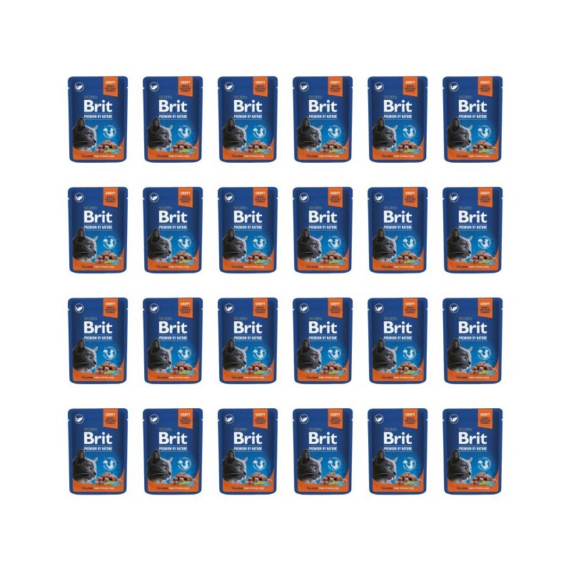 Karma dla kota BRIT Premium By Nature Sterilised Łosoś 24 x 100 g