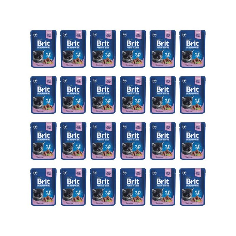 Karma dla kota BRIT Premium By Nature Junior Biała ryba 24 x 100 g