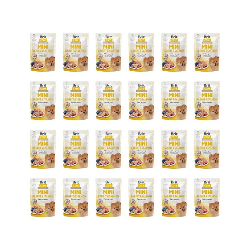 Karma dla psa BRIT Care Mini Królik z łososiem 24 x 85 g