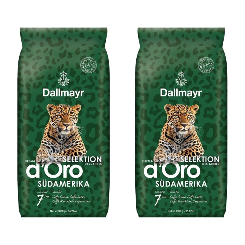 Kawa ziarnista DALLMAYR Crema D'Oro do Africa Selektion 2 x 1 kg