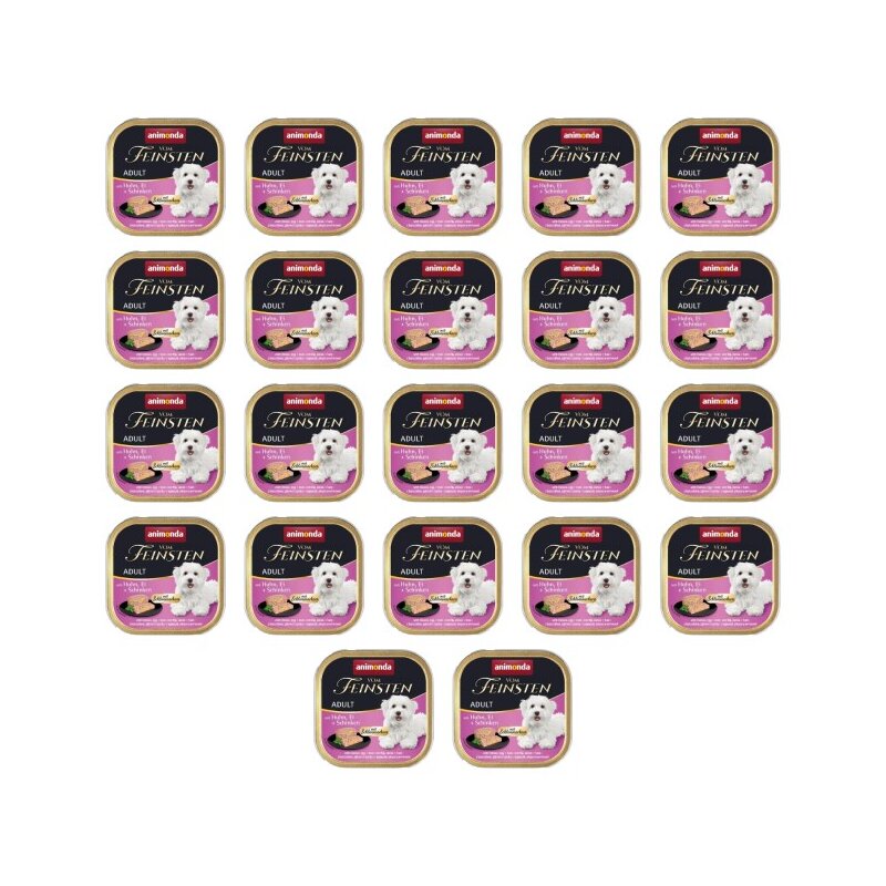 Karma dla psa ANIMONDA Vom Feinsten Kurczak z jajkiem i szynką 22 x 150 g