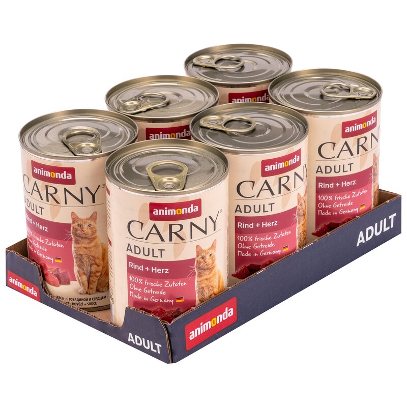 Karma dla kota ANIMONDA Carny Wołowina z sercami 6 x 400 g