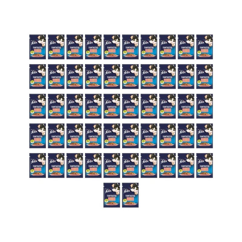 Karma dla kota FELIX Fantastic Łosoś 52 x 85 g