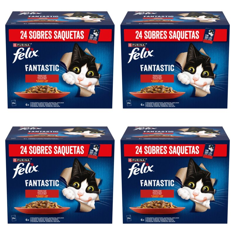 Karma dla kota FELIX Fantastic Wiejskie smaki (96 x 85 g)