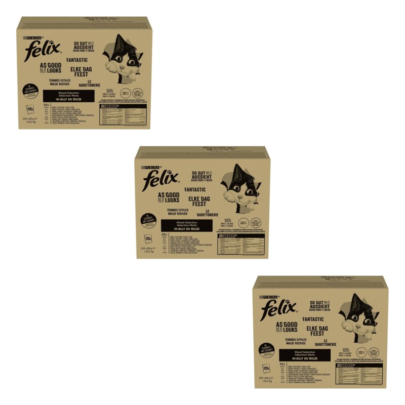 Karma dla kota FELIX Jumbopack Mix smaków w galaretce (360 x 85 g)