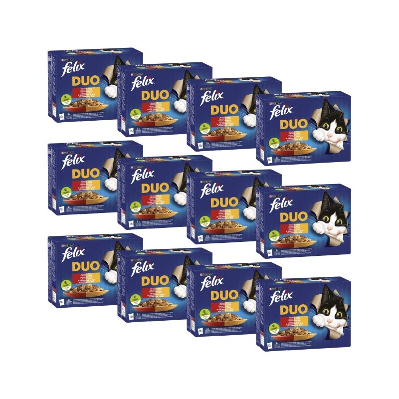 Karma dla kota FELIX Fantastic Duo Wiejskie Smaki w galaretce (144 x 85 g)