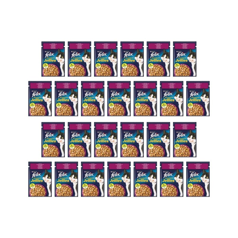 Karma dla kota FELIX Sensations Jellies Kaczka ze szpinakiem 26 x 85 g