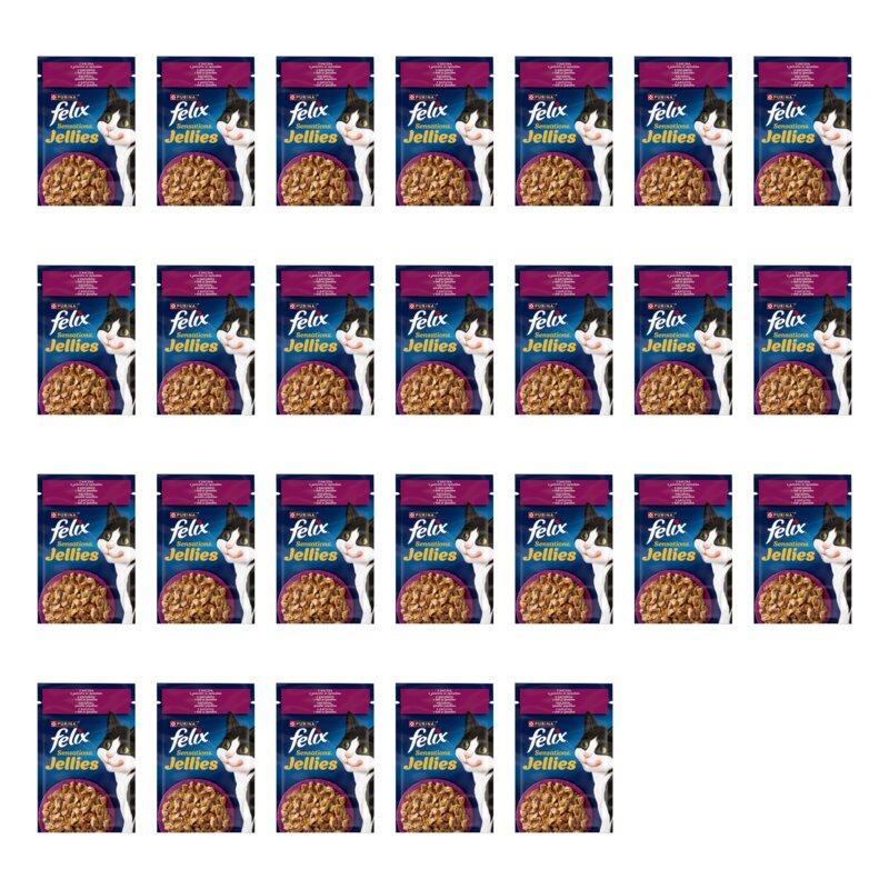 Karma dla kota FELIX Sensations Jellies Kaczka ze szpinakiem 26 x 85 g