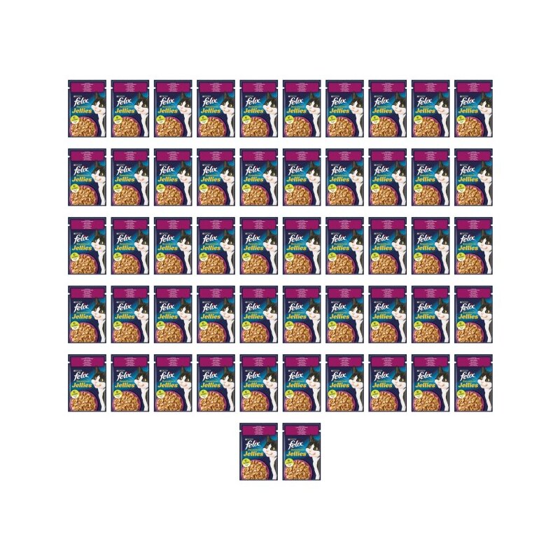 Karma dla kota FELIX Sensations Jellies Kaczka ze szpinakiem 52 x 85 g